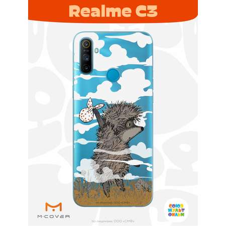 Силиконовый чехол Mcover для смартфона Realme C3 Союзмультфильм Ежик в тумане и дымка