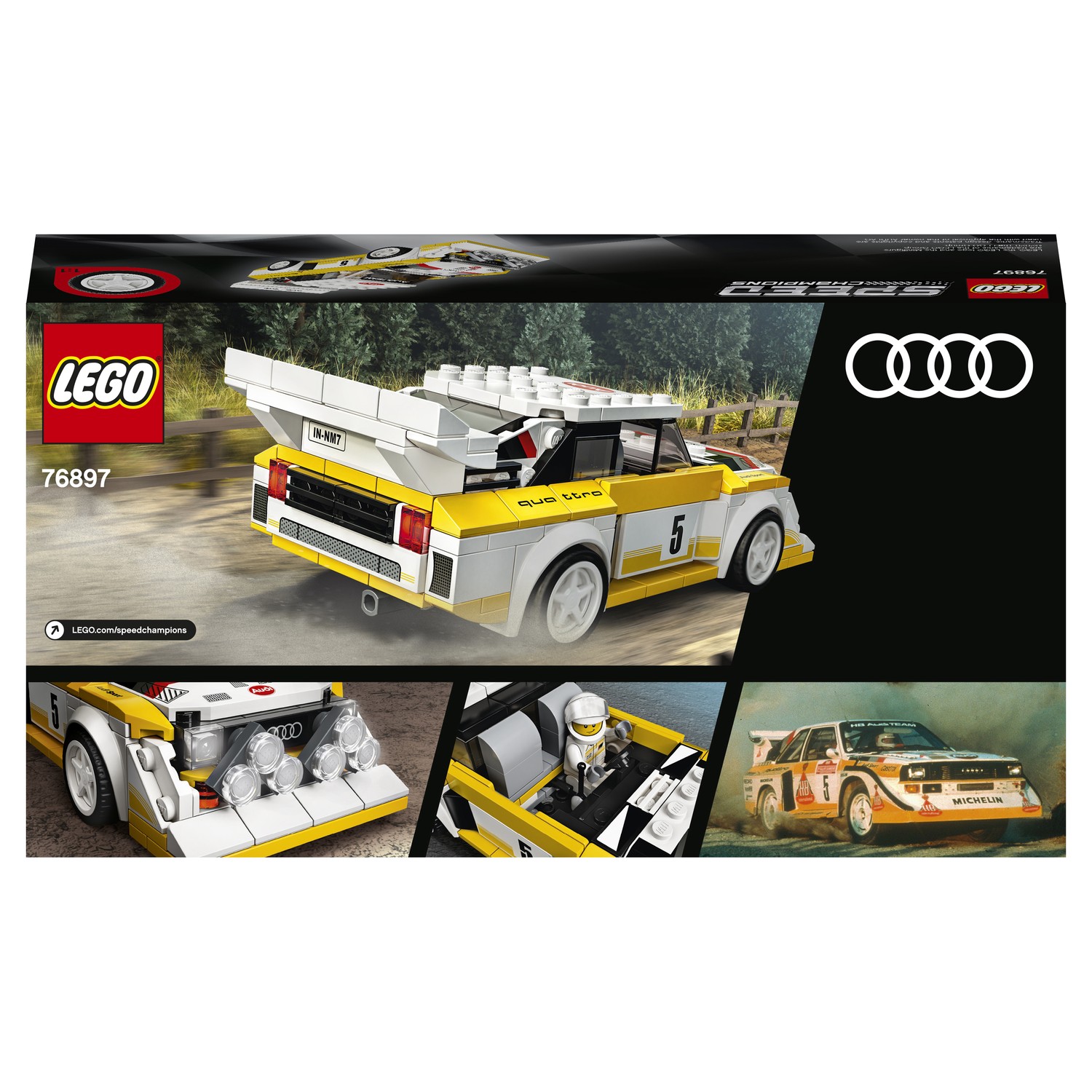 Конструктор LEGO Speed Champions 1985 Audi Sport quattro S1 76897 - фото 3