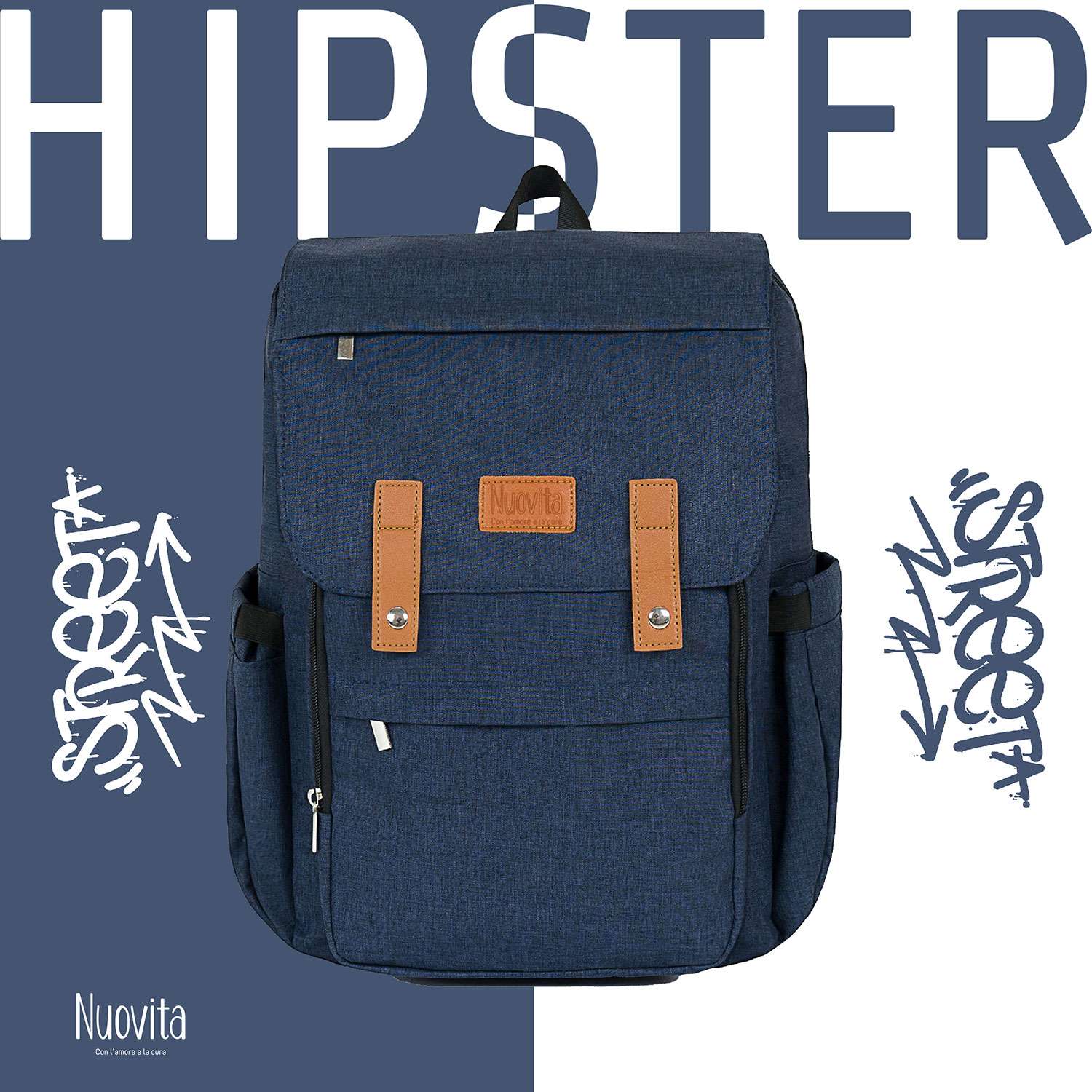 Рюкзак для мамы Nuovita Capcap hipster Темно-синий - фото 2