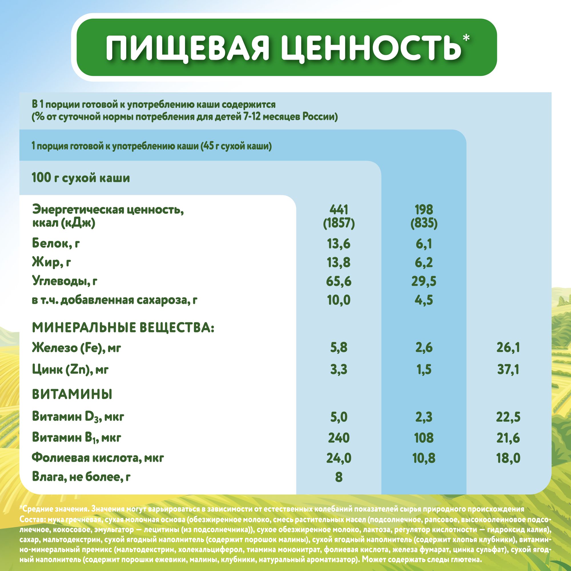 Каша молочная Малютка гречневая-лесные ягоды 220г с 6месяцев - фото 8