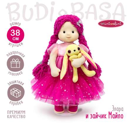 Мягкая кукла BUDI BASA Элара и зайчик Майло 38 см Mm-Elara-02