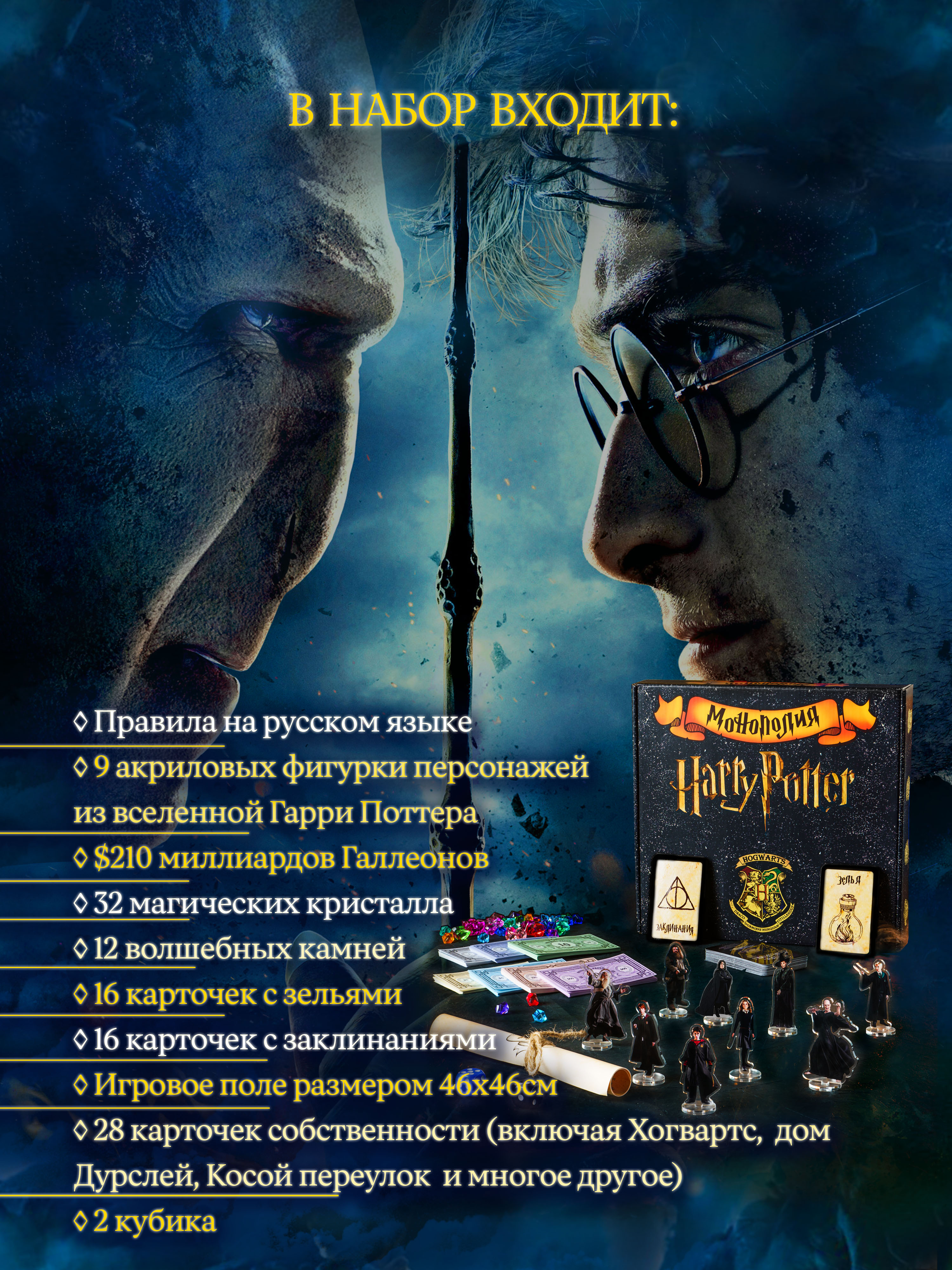 Монополия Harry Potter Гарри Поттер настольная игра - фото 4