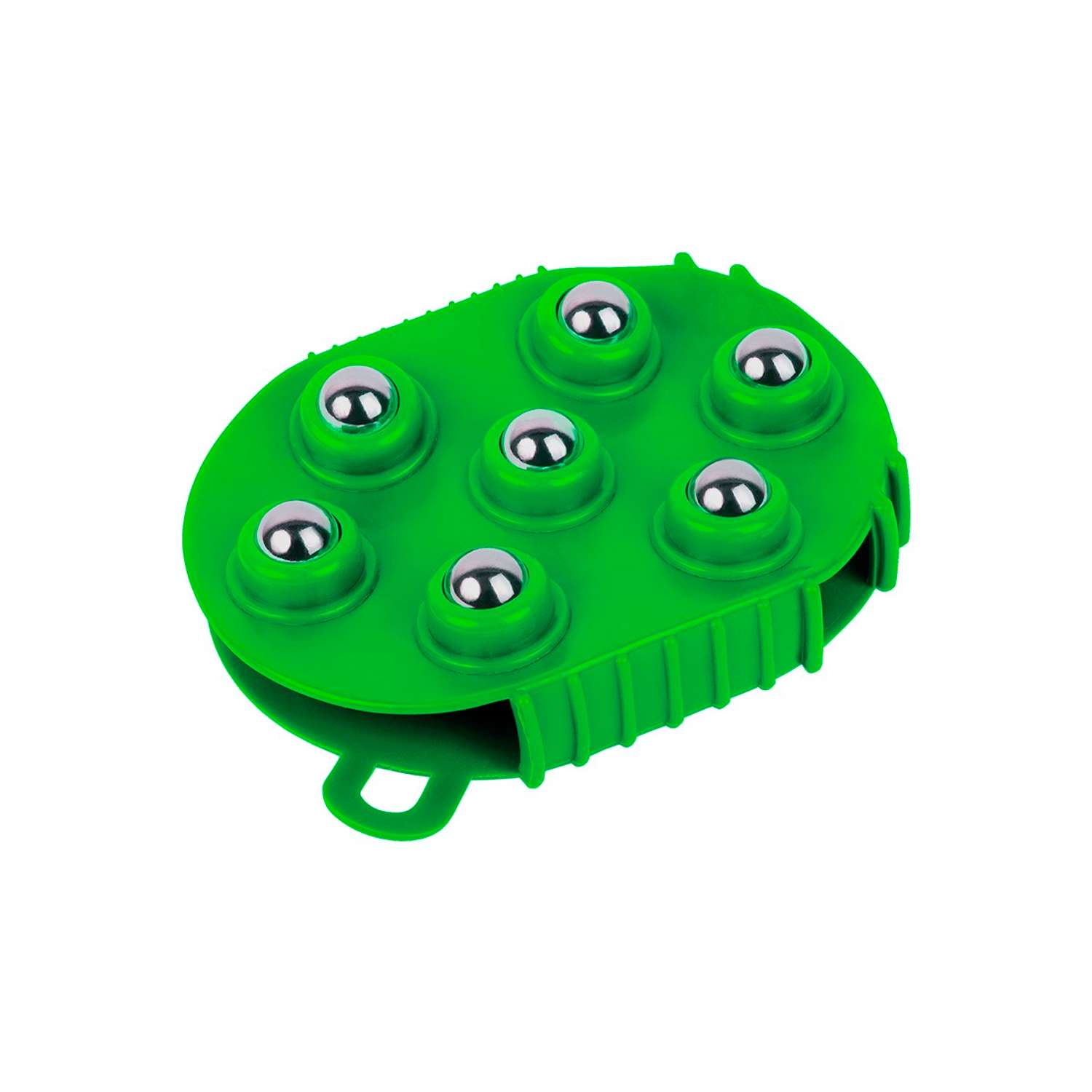 Массажная варежка RUGES с шариками зеленая - фото 2