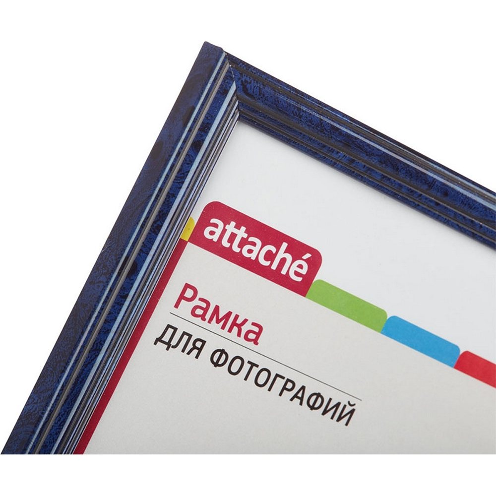 Рамка Attache А4 21х30 синяя пластиковый багет настенная - фото 2