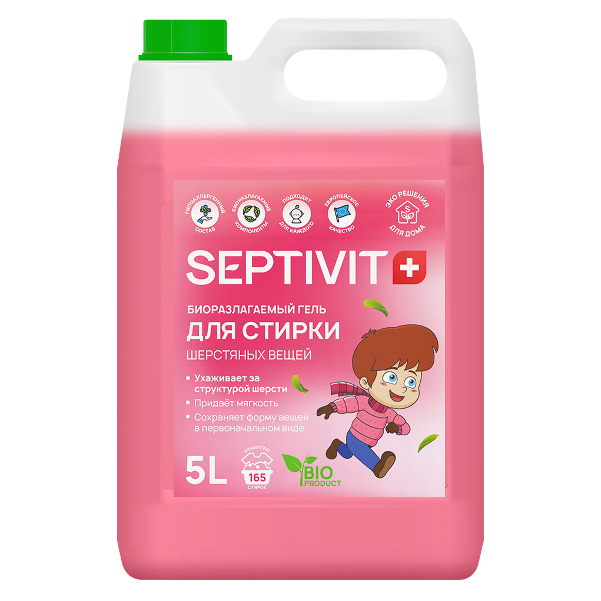 Гель для стирки SEPTIVIT Premium для Шерстянных тканей 5л - фото 1