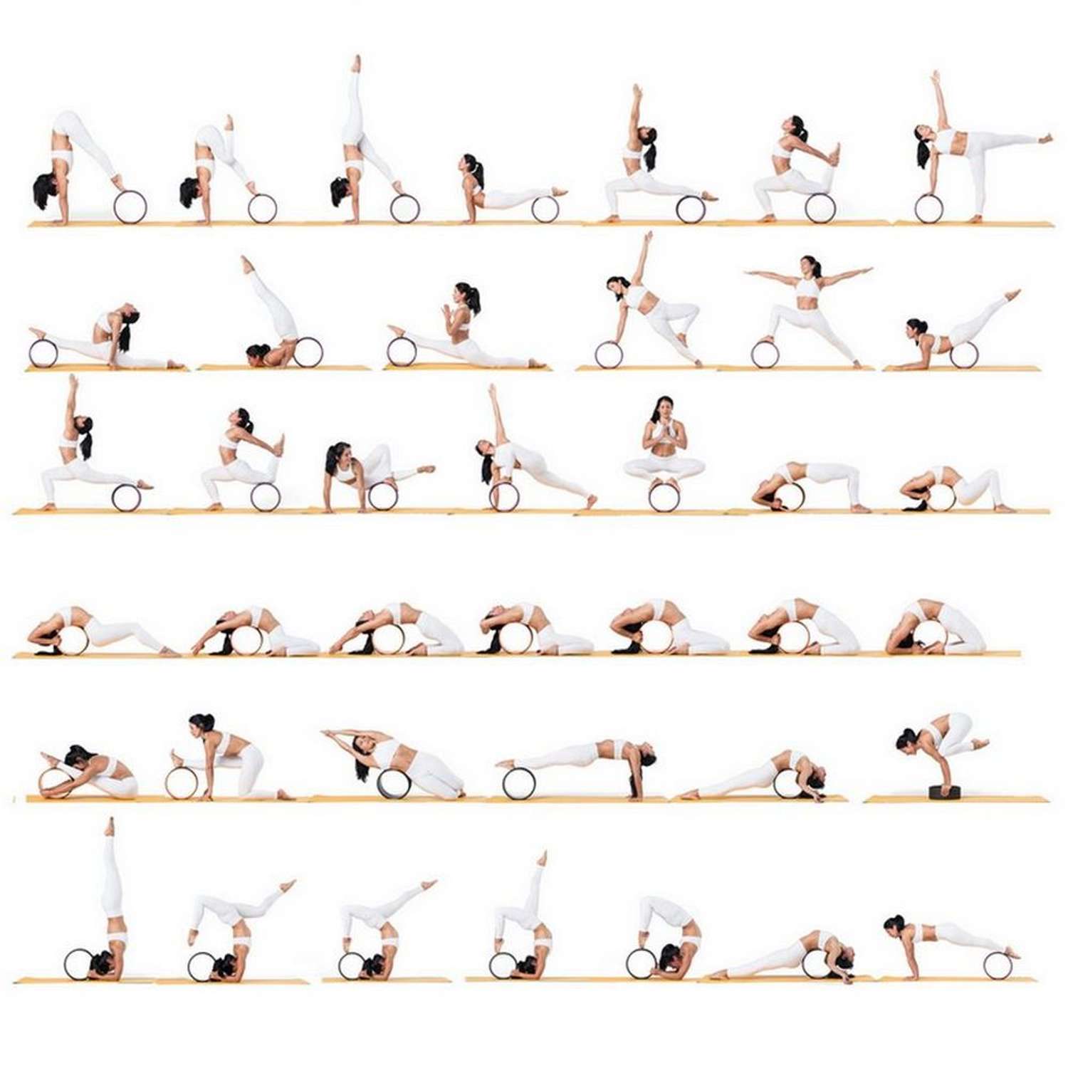 Колесо для йоги STRONG BODY фитнеса и пилатес 30 см х 12 см розово-зеленое - фото 6
