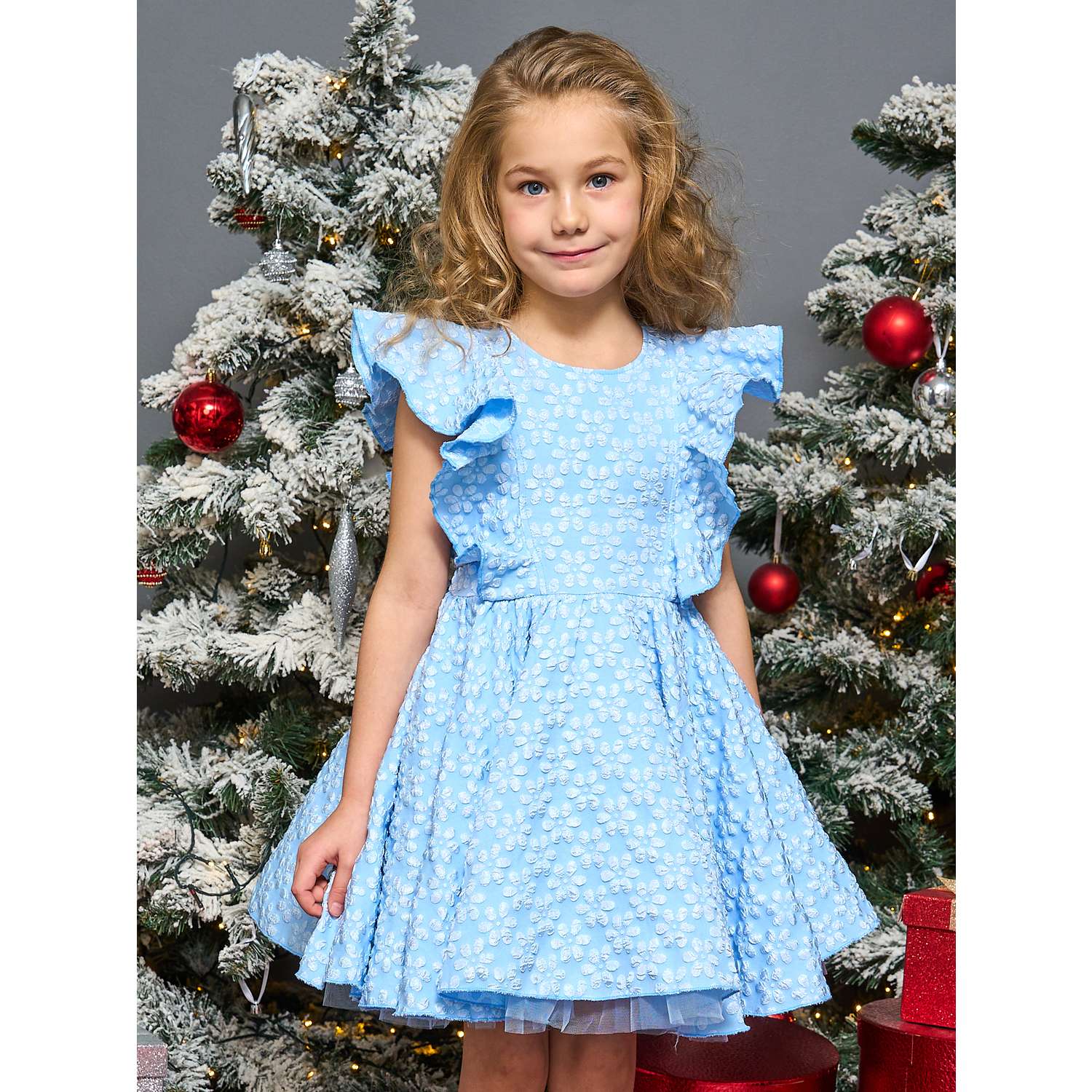 Платье Sofisha kids Plat.cvetok-blue - фото 1
