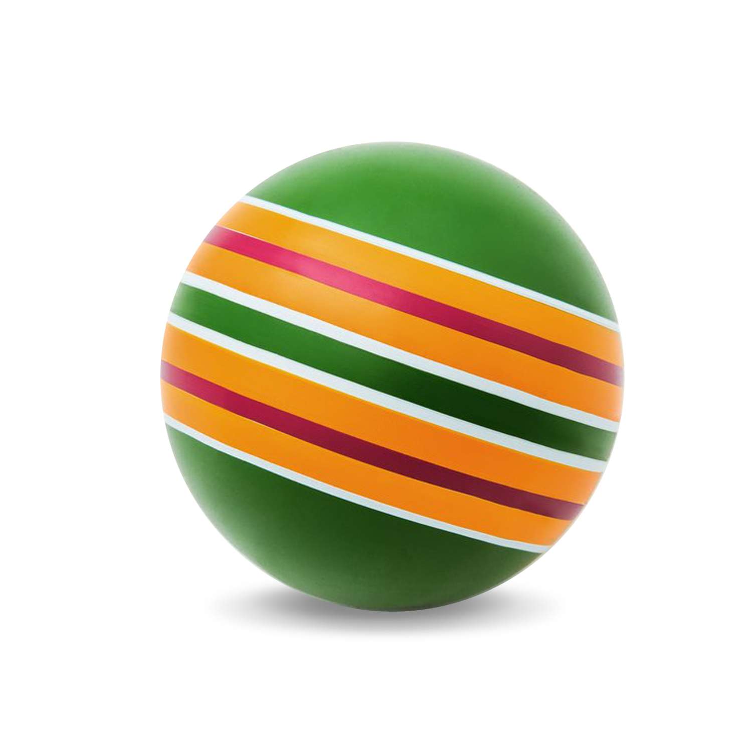 Мяч ЧАПАЕВ диаметр 100 мм Тропинки зеленый фон оранжевые полоски - фото 2