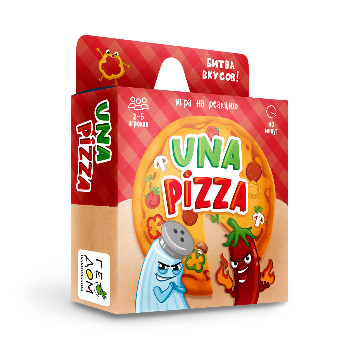 Игра настольная ГЕОДОМ Una pizza 60 карточек - фото 1