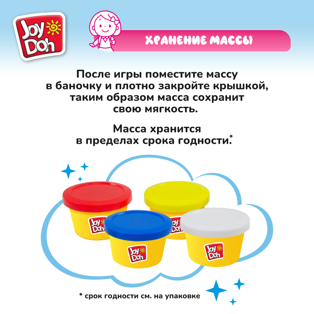 Набор для лепки Joy-Doh Прически студия 4*50г HAIR-200 pot - фото 16