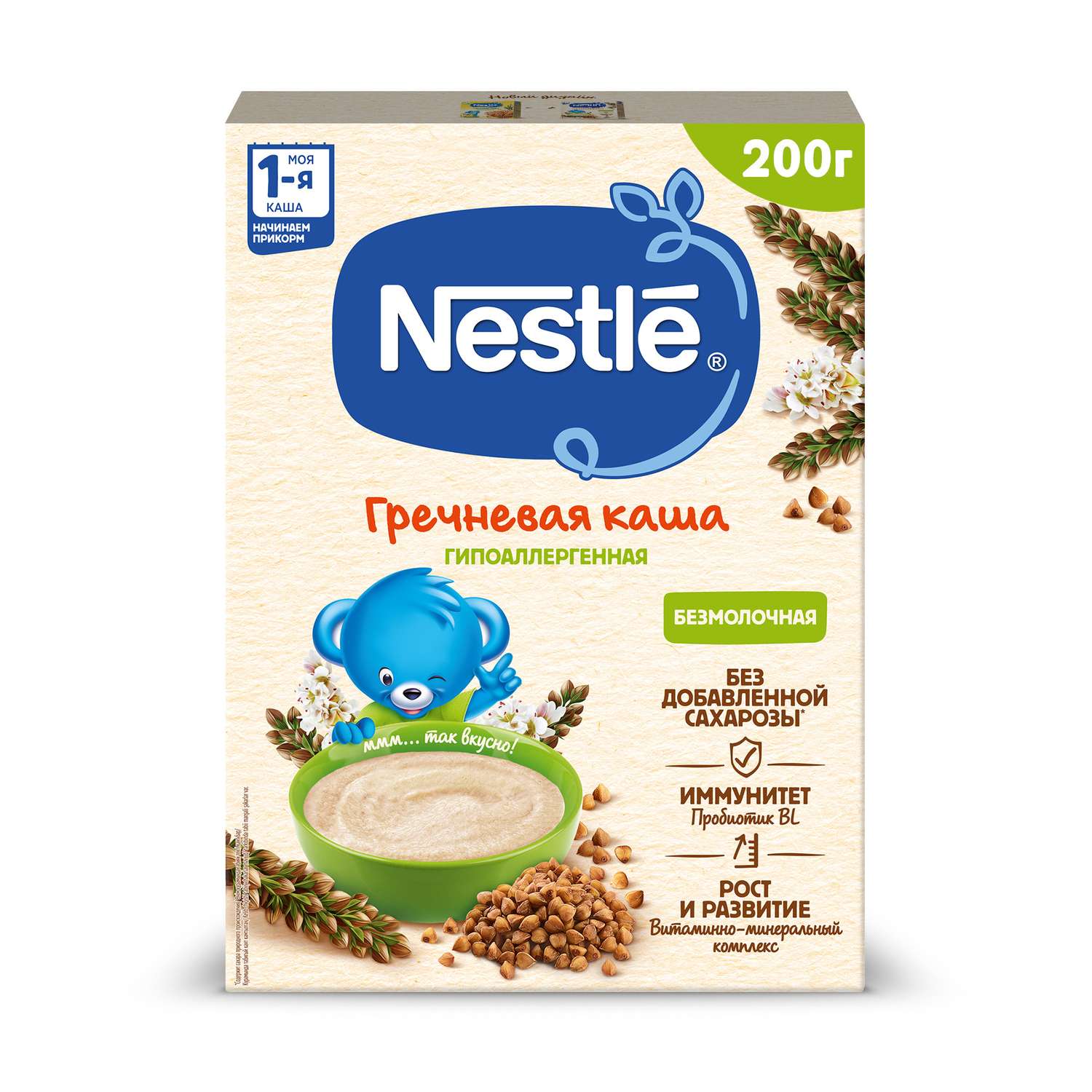 Безмолочная каша Nestle Гречневая с черносливом, 180 г