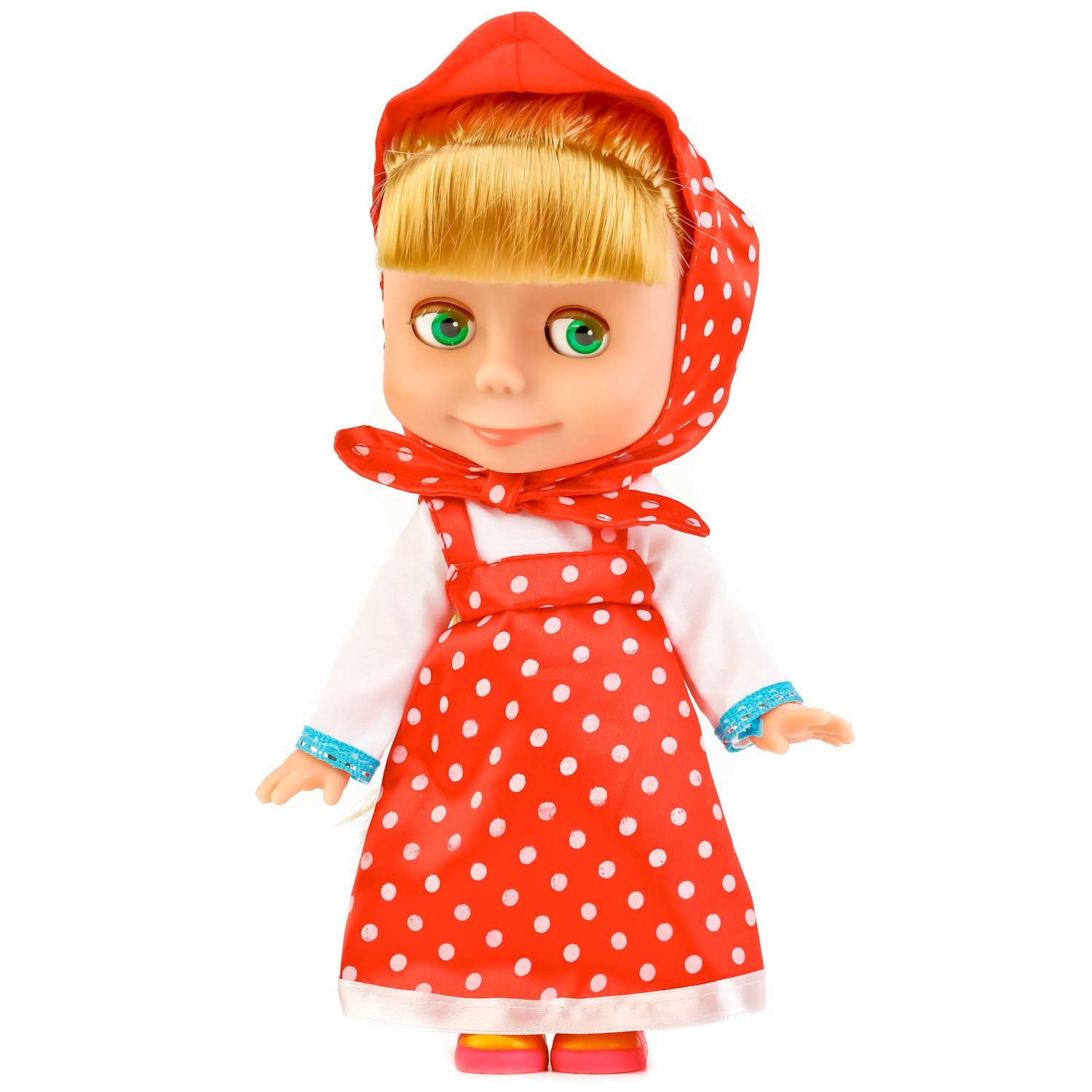 Кукла интерактивная Карапуз Маша в платье в горох 247380 - фото 1