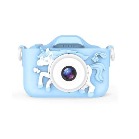 Детский фотоаппарат Ripoma Единорог голубой
