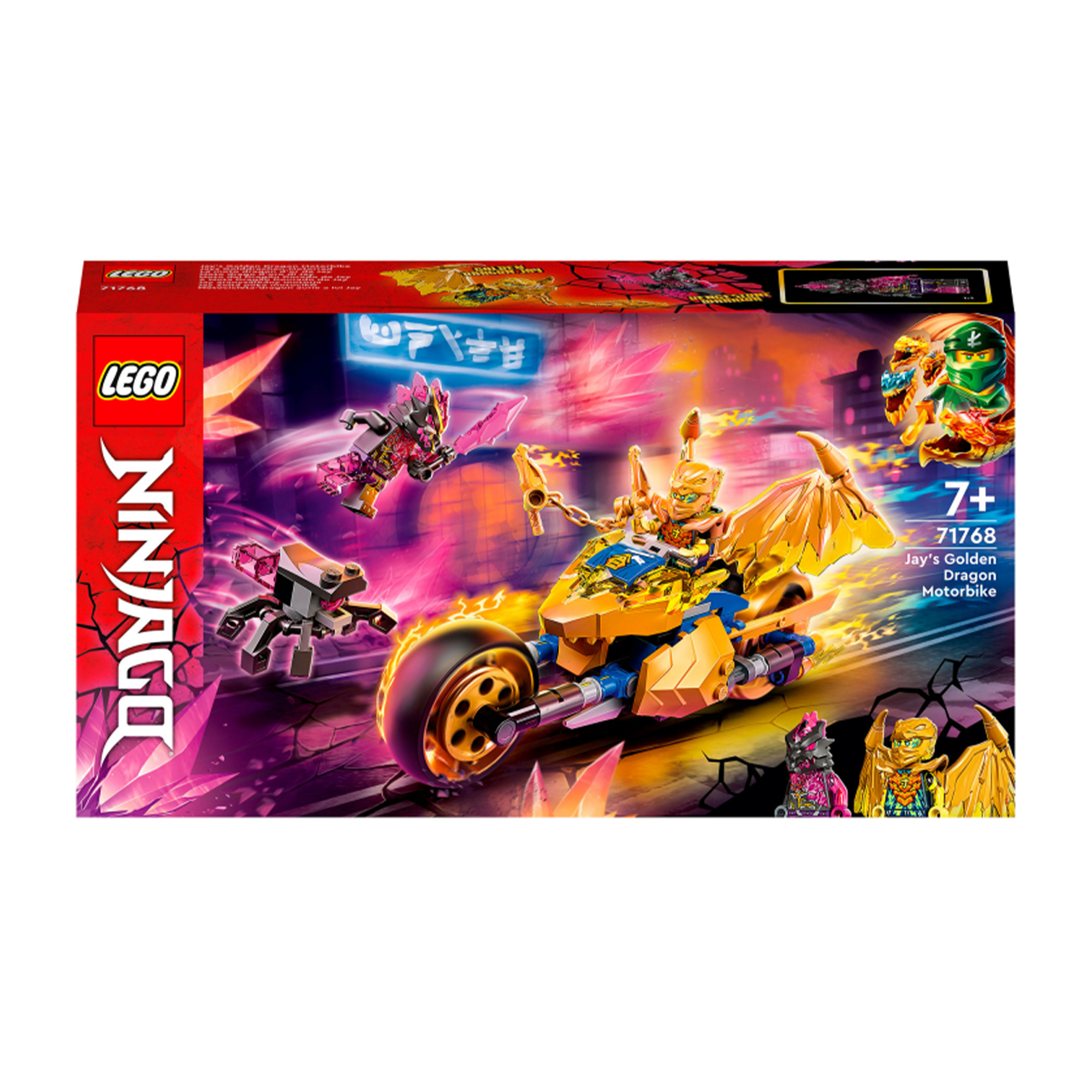 Конструктор LEGO NINJAGO LEGO Мотоцикл Джея Золотой дракон 71768 купить по  цене 3646 ₽ в интернет-магазине Детский мир