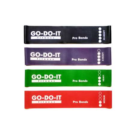 Резинки GO-DO-IT для фитнеса STANDARD 4 шт 7 - 18 кг