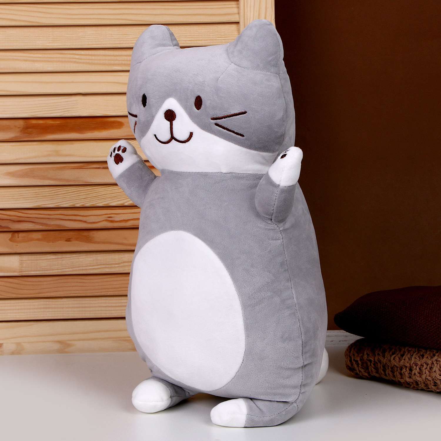 Мягкая игрушка Sima-Land «Кот» 45 см цвет серый - фото 2