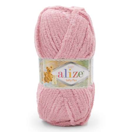 Пряжа для вязания Alize softy plus 100 г 120 м микрополиэстер мягкая плюшевая 295 розовый 5 мотков