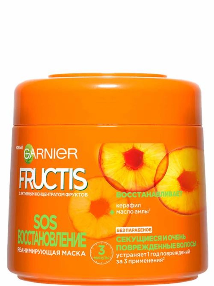 Маска реанимирующая GARNIER Fructis SOS Восстановление для секущихся и очень поврежденных волос 300 мл - фото 1