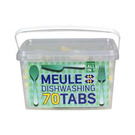 Таблетки для мытья посуды MEULE All in 1 в посудомоечной машине 70шт