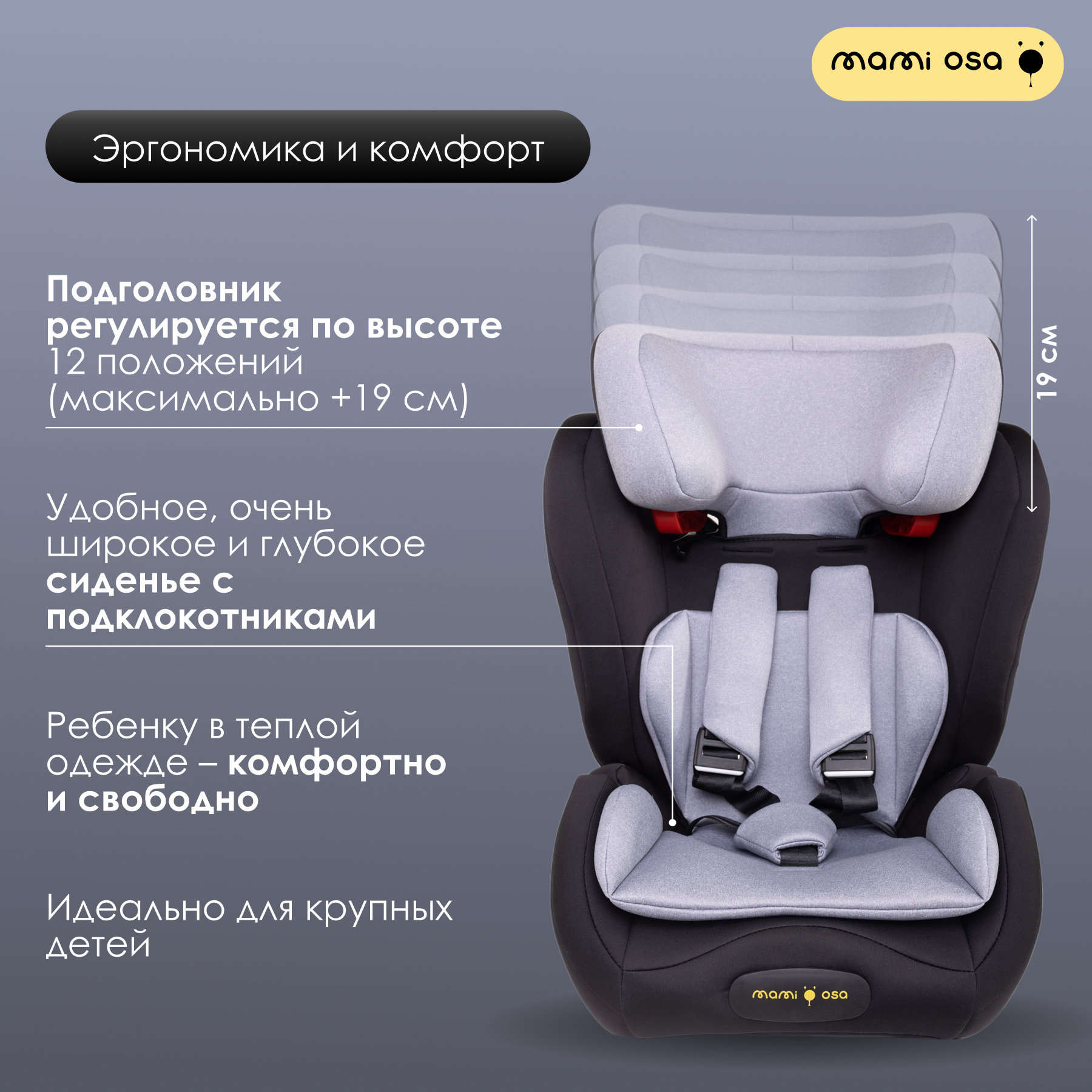 Автокресло Mamiosa Zaragoza Isofix 1/2/3 (9-36 кг) - фото 4