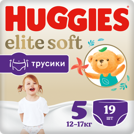 Подгузники-трусики Huggies Elite Soft 5 12-17кг 19шт