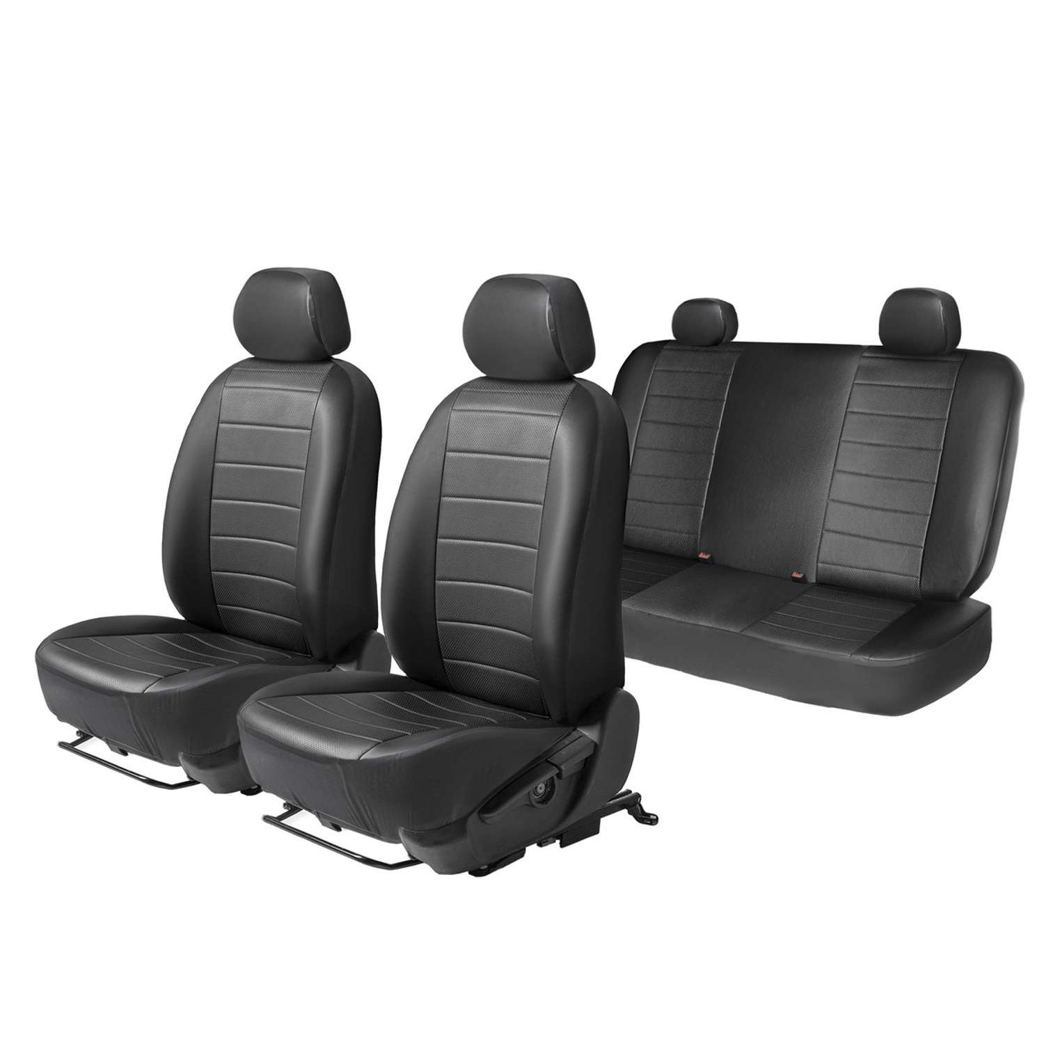 Универсальные чехлы AutoFlex для автомобильных сидений из эко-кожи комплект 4 шт SC.U4.TW1 - фото 1