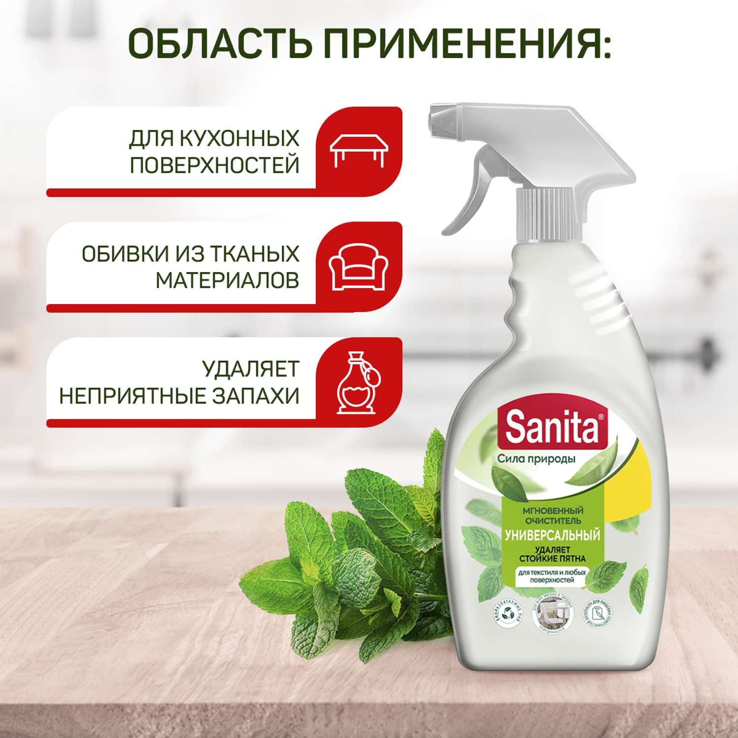 Набор бытовой химии Sanita для уборки дома 4 штуки - фото 6