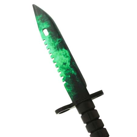 Деревянный штык-нож М9 Байонет PalisWood Волны Изумруд Couter Strike