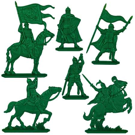 Набор солдатиков Воины и Битвы Ставка Князя цвет зеленый