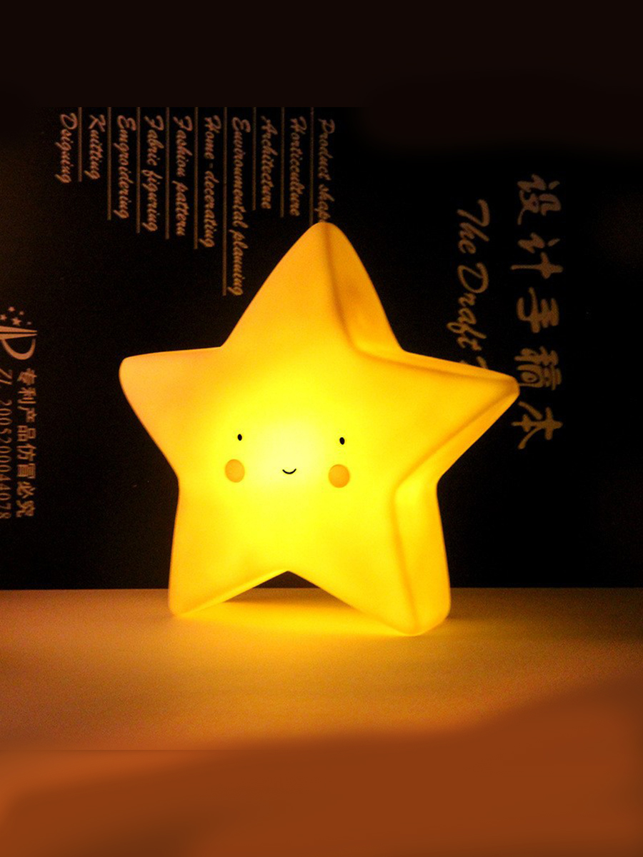 Лампа настольная светодиодная LATS ночник детский звезда желтая - фото 3