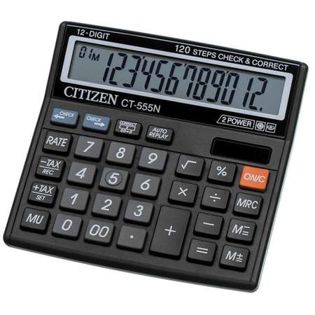 Калькулятор Citizen настольный компактный бухгалтерский CT555N 12 разр.