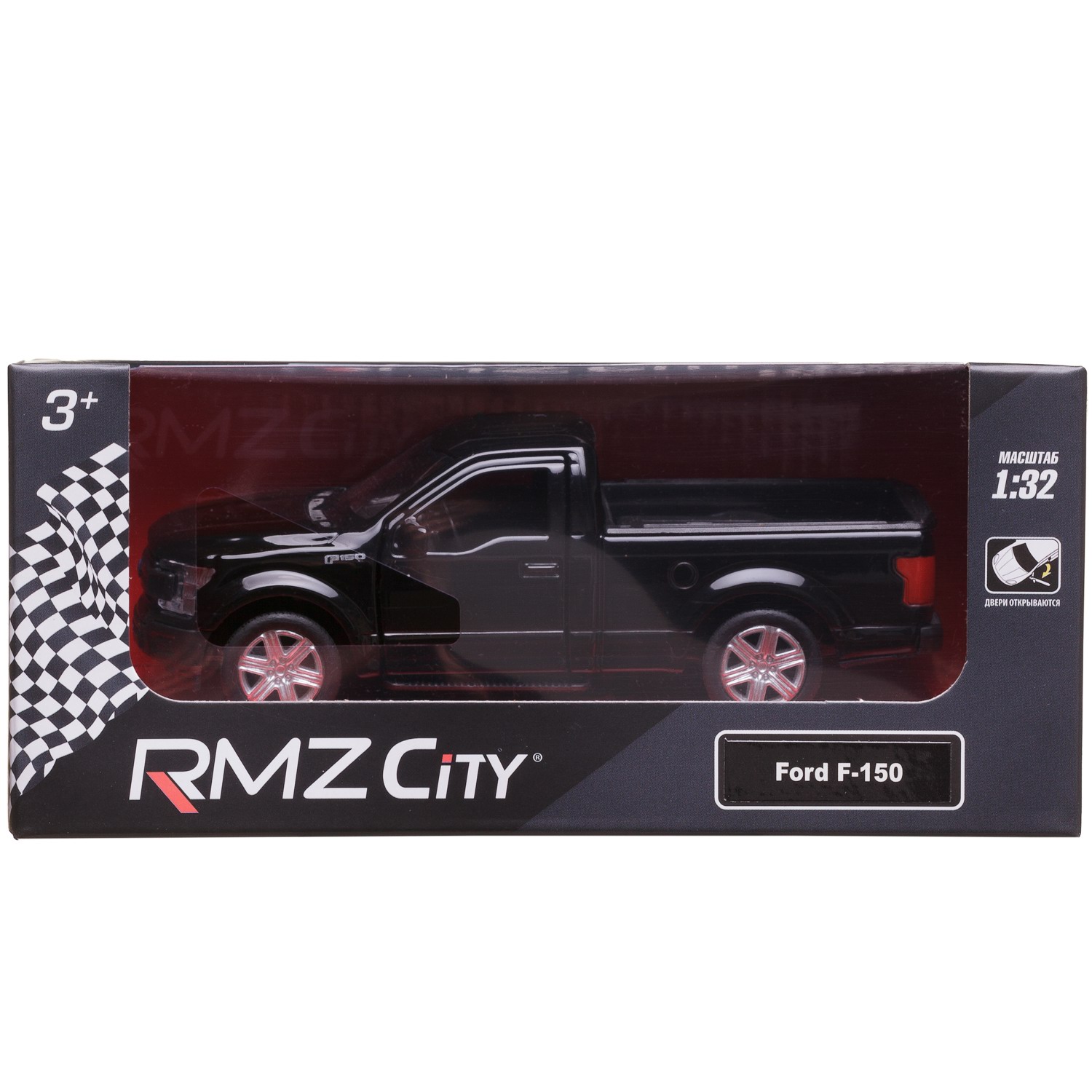 Машина металлическая RMZ City 1:32 Ford F150 2018 (цвет черный)