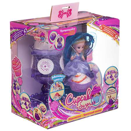 Игровой набор Туалетный столик ABTOYS куколка Capecake Surprise с питомцем цвет фиолетовой