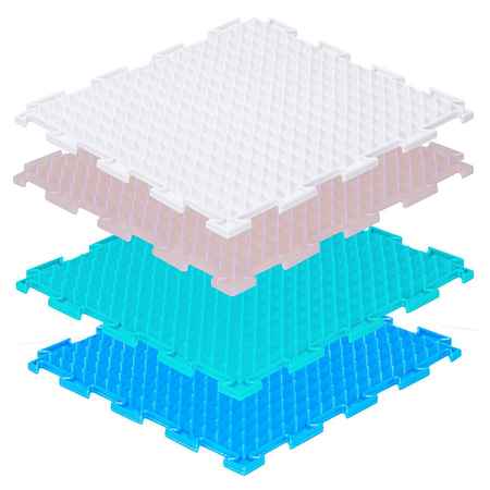 Массажный детский коврик пазл Ортодон развивающий игровой Набор Льдинки жесткий