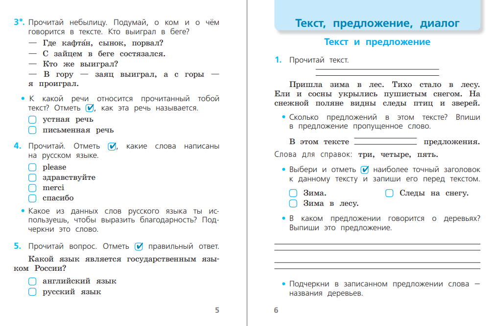 Пособие Просвещение Русский язык Проверочные работы 1 класс - фото 3