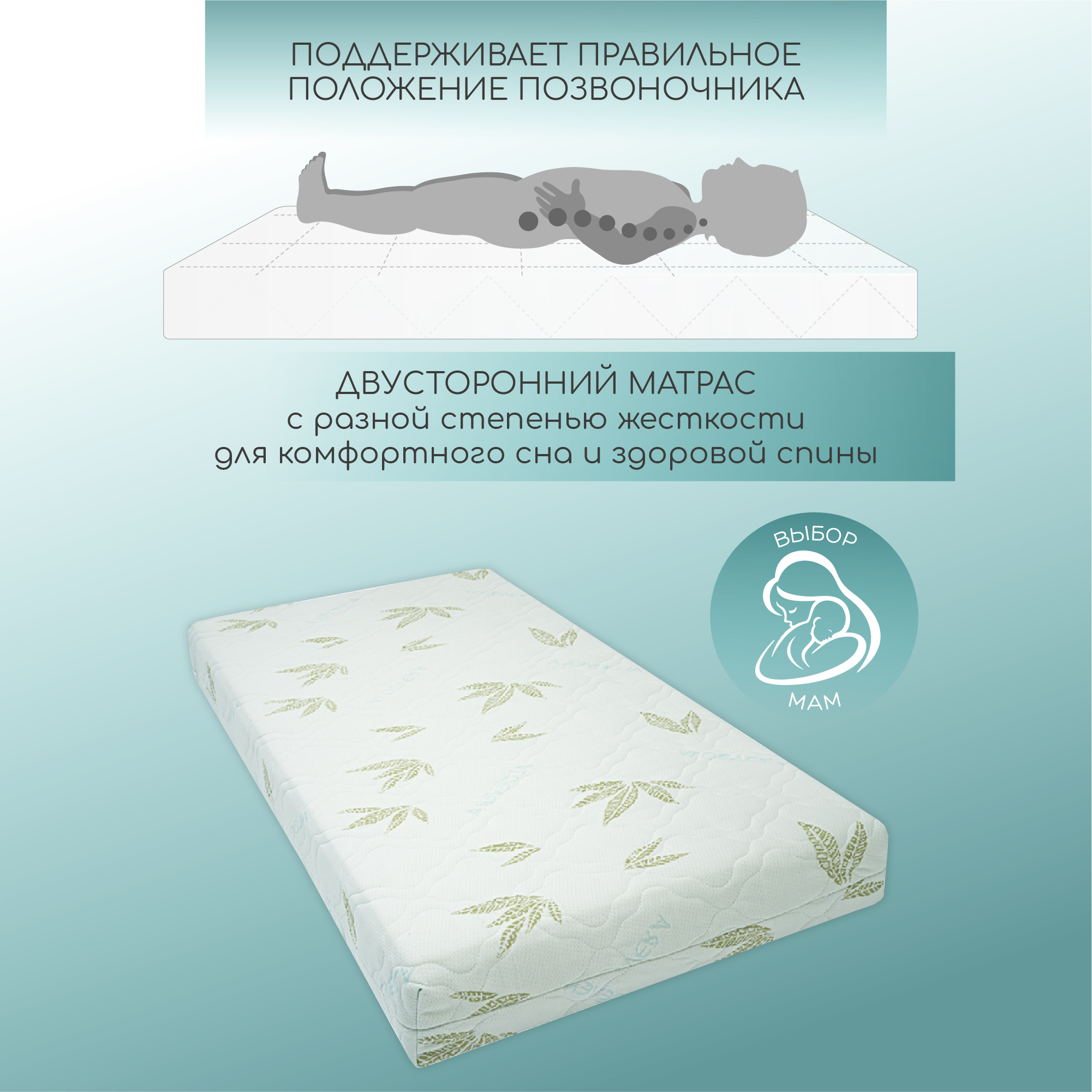 Матрас LUNATOWN Aloe Vera Comfort со съемным чехлом LUNA-33AV-C - фото 4