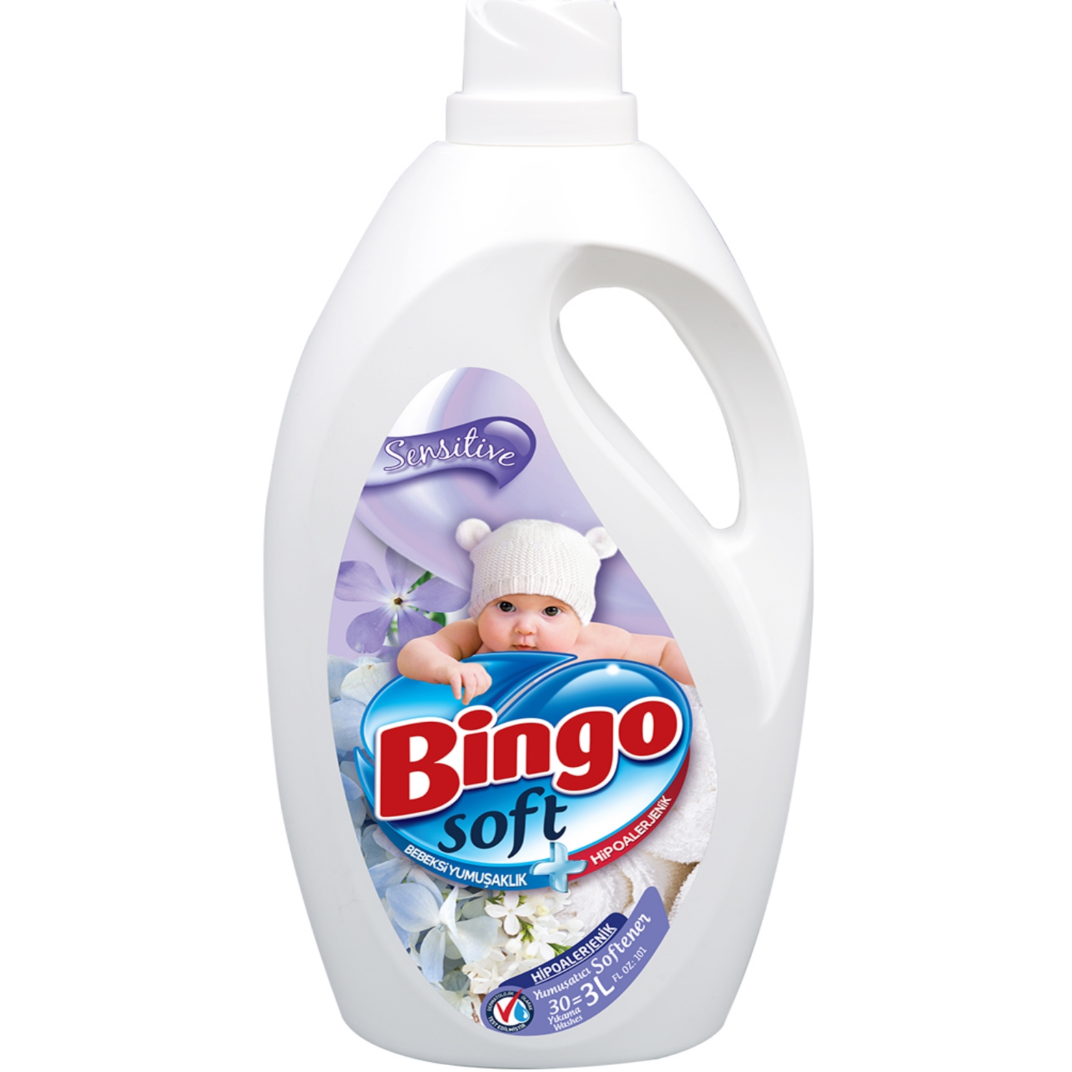 Кондиционер для белья Bingo Sensitive Soft белый 3л - фото 1
