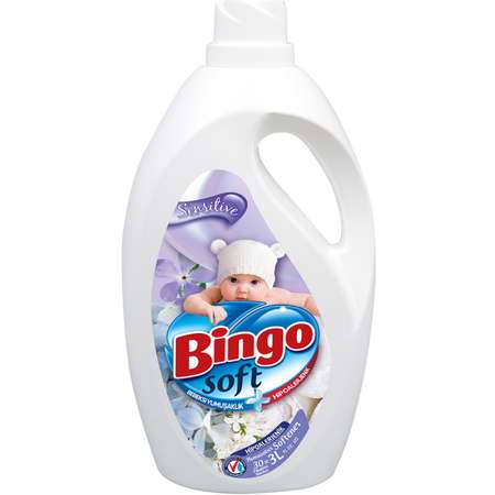 Кондиционер для белья Bingo Sensitive Soft белый 3л