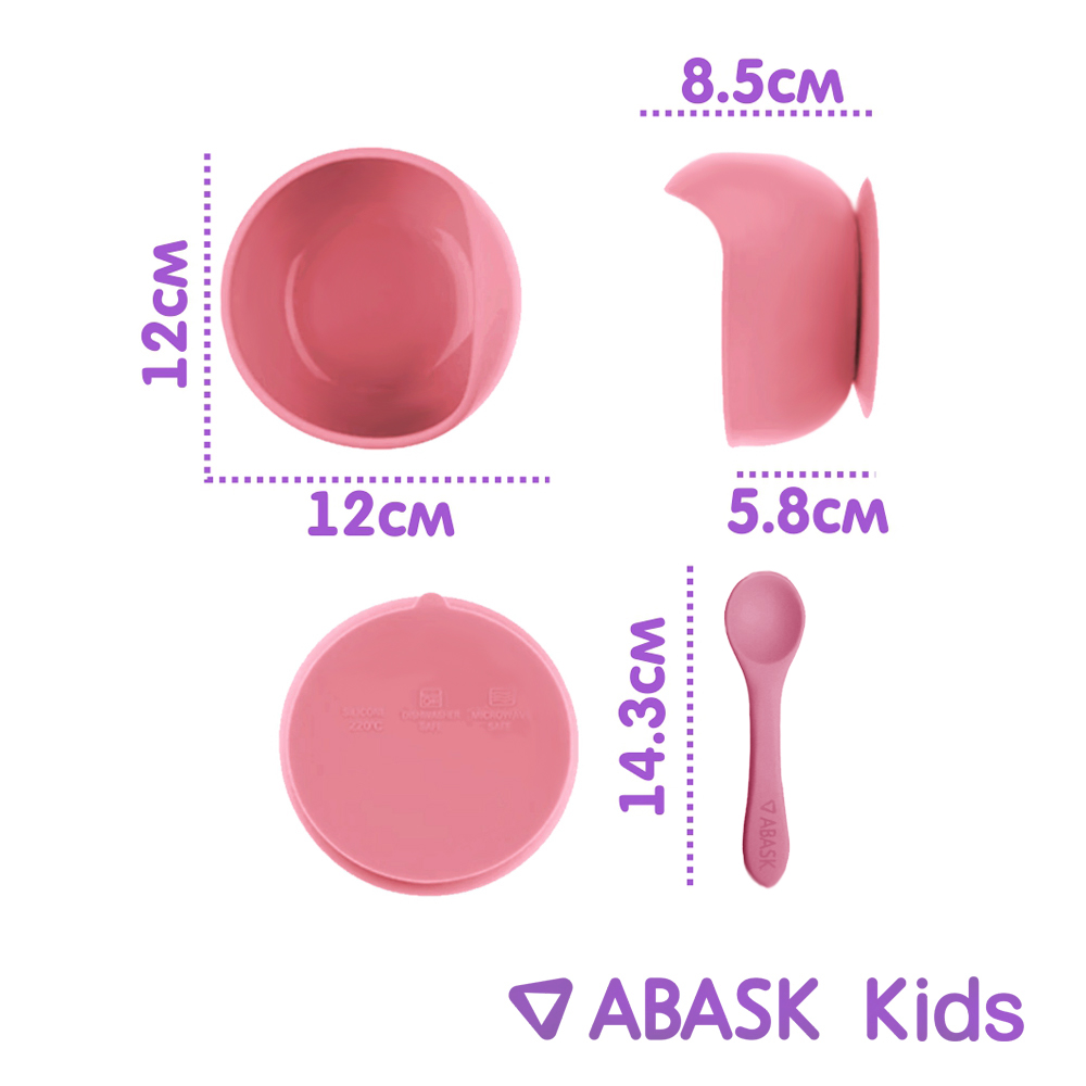 Силиконовая тарелка с ложкой ABASK strawberrysm - фото 3