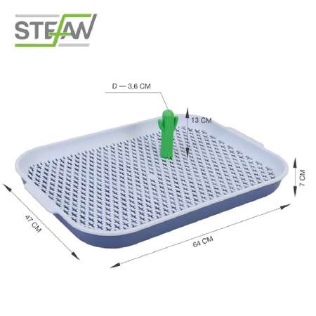 Туалет лоток для животных Stefan под наполнитель L 64x47x7 синий