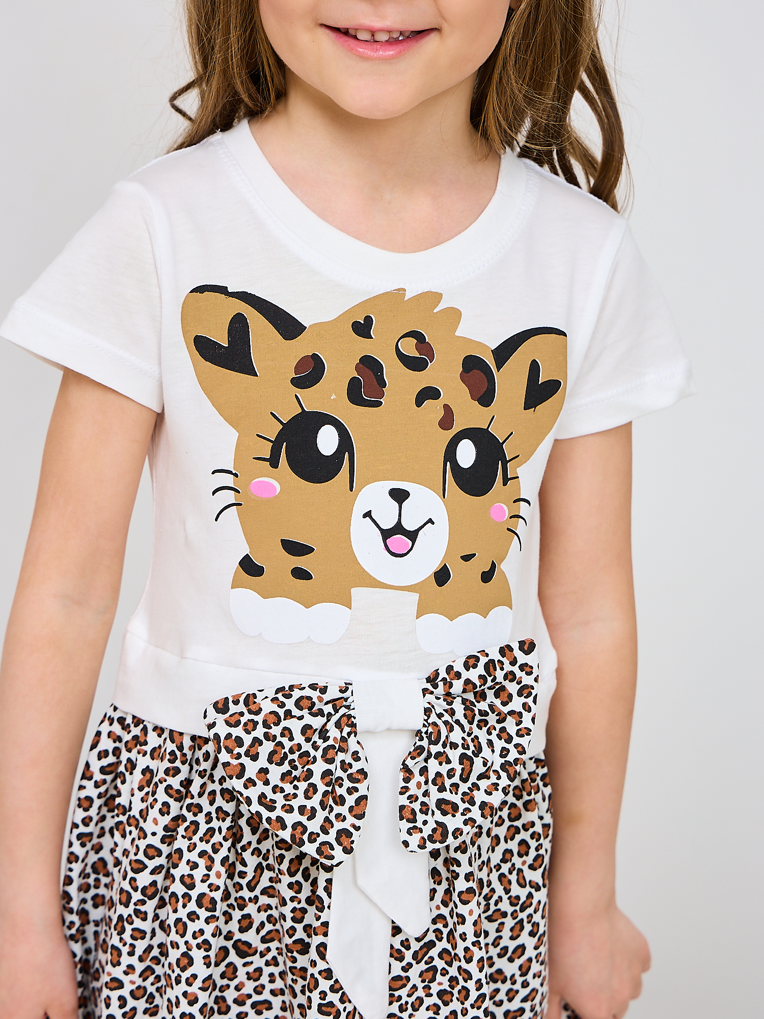 Платье Mil Art kids 1902201546DRESS-LEOPARD-WHITE - фото 9