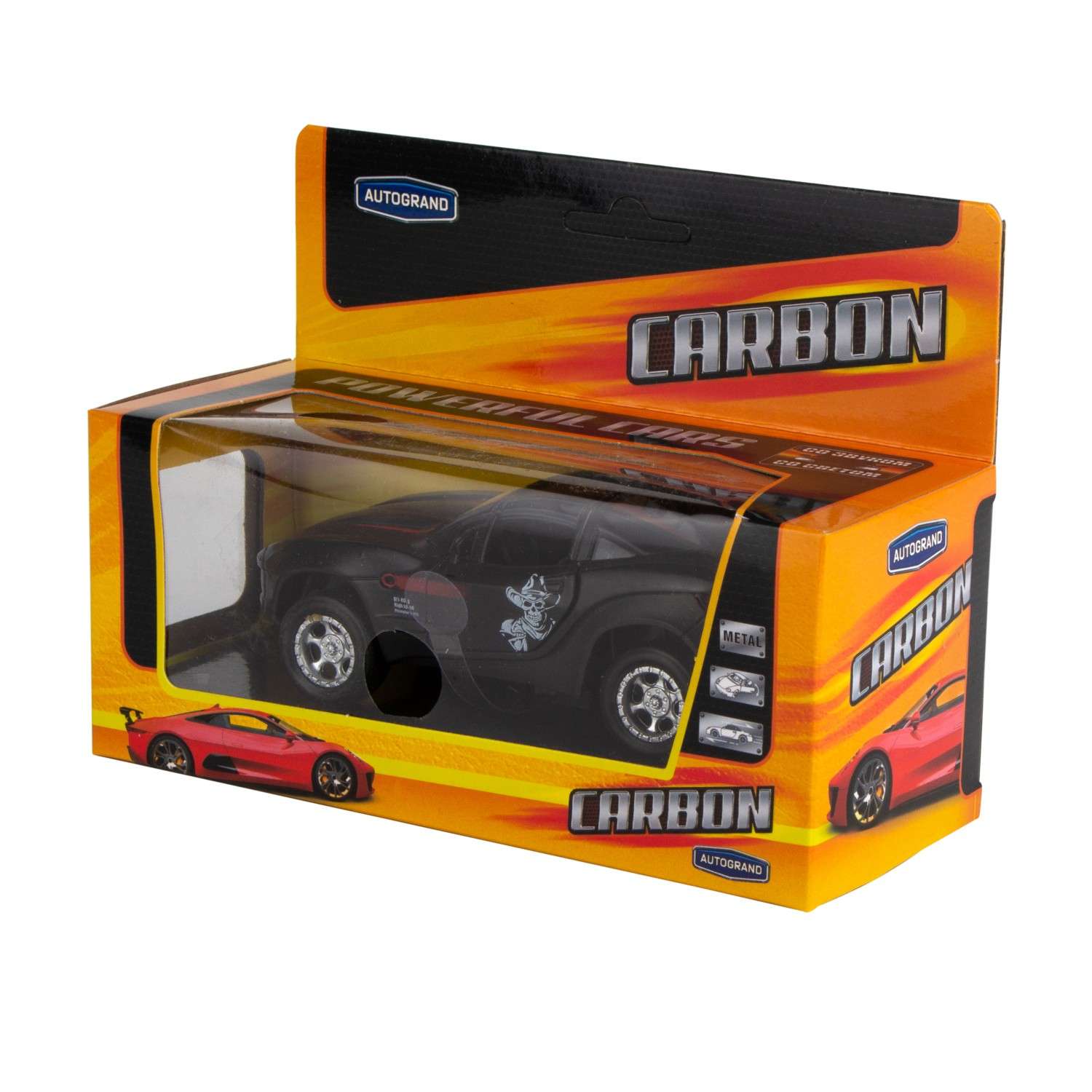 Машинка AUTOGRAND FIRESTORM RACING матовый тюнинг со светом и звуком 1 34 черный 78312 78312 - фото 2