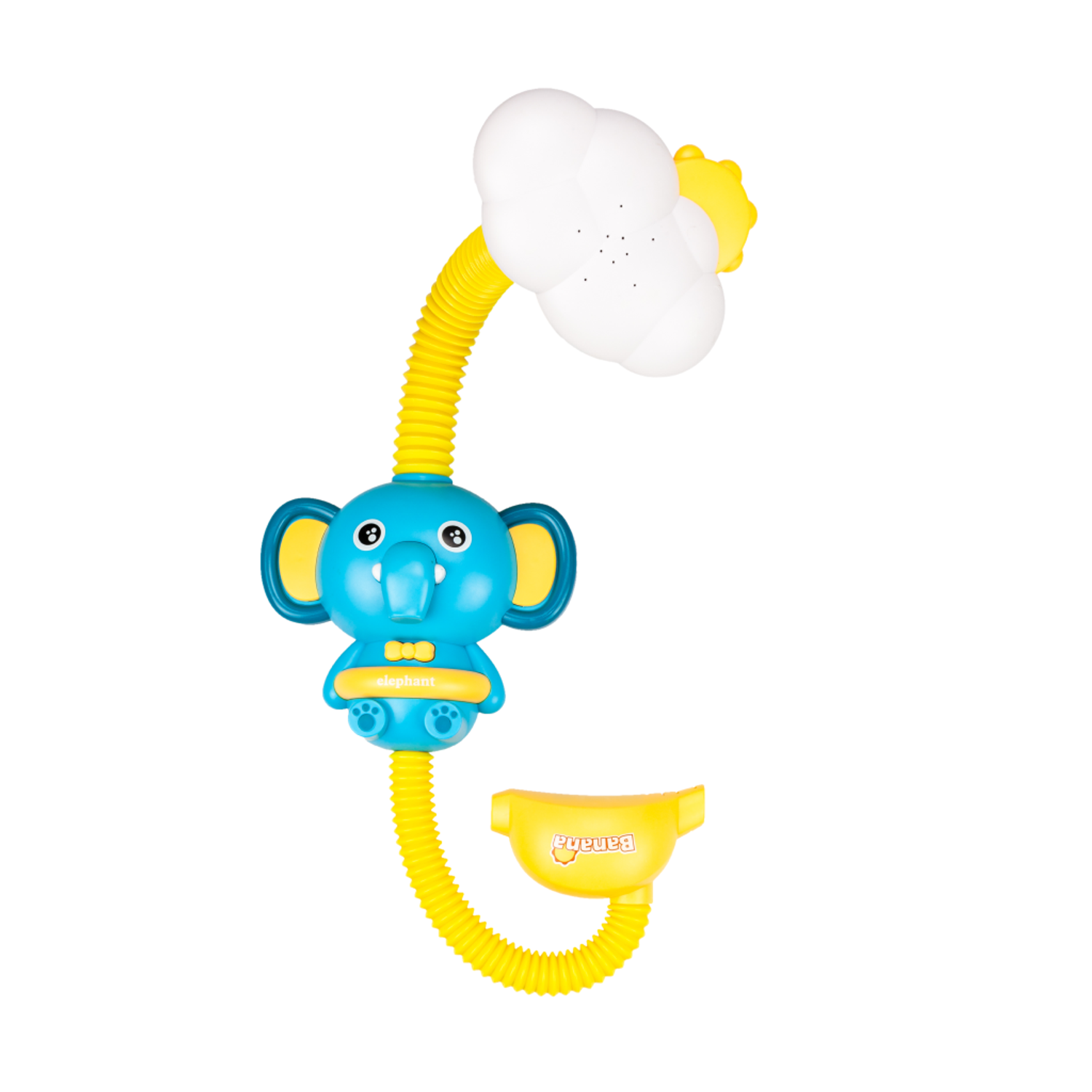 Игрушка для купания Solmax Слоник водный душ-лейка 68 см голубой/желтый - фото 1