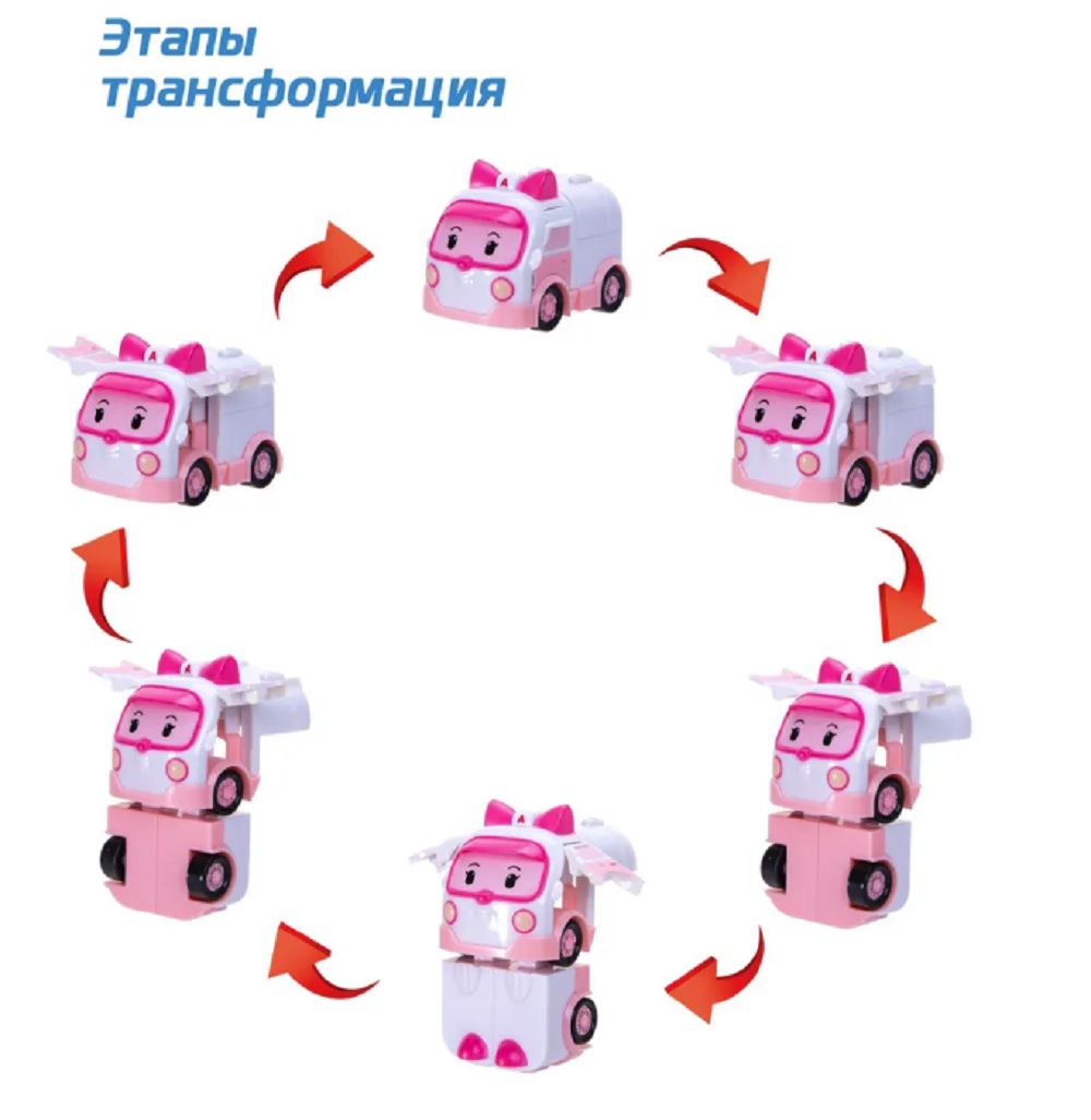 Игровой набор Robocar Poli ТОТОША Мини трансформер спасатель Эмбер - фото 4