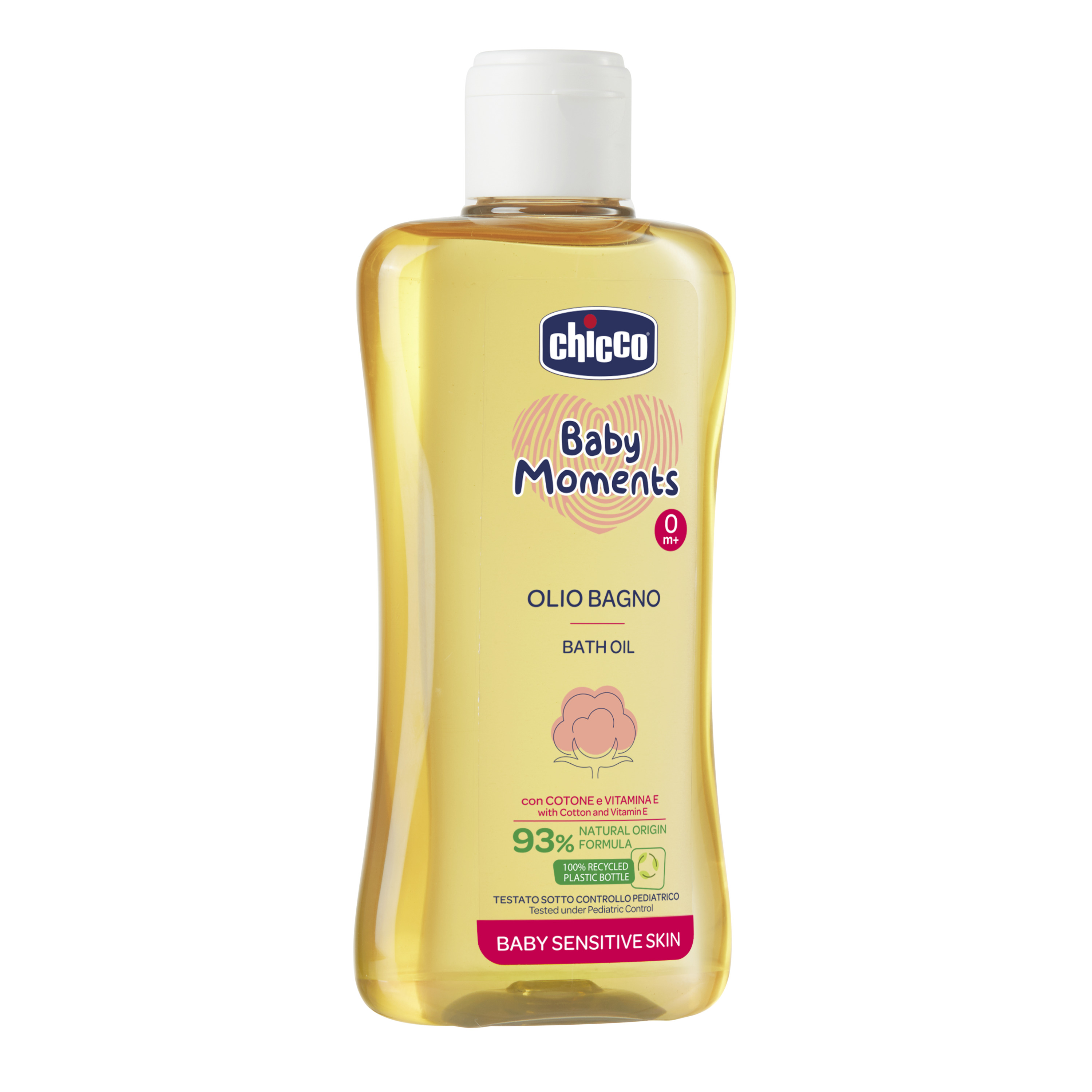 Масло для ванны Chicco Sensitive Skin младенцев Baby Moments 200 мл гипоаллергенное для чувствительной кожи - фото 2