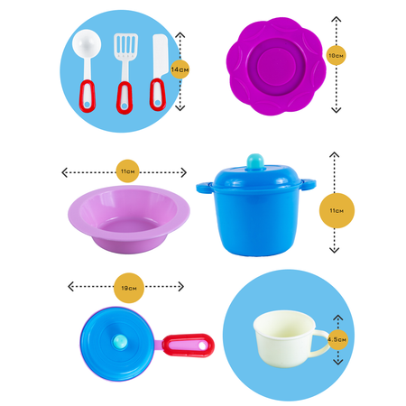 Набор Посуды в чемодане TOY MIX для сюжетно-ролевых игр для девочки
