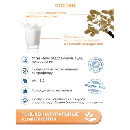 Нежный мусс Lactacyd для ежедневной интимной гигиены