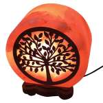 Солевая лампа Wonder Life Круг-5 Денежное дерево с деревянной картиной 2-3кг Гималайская соль