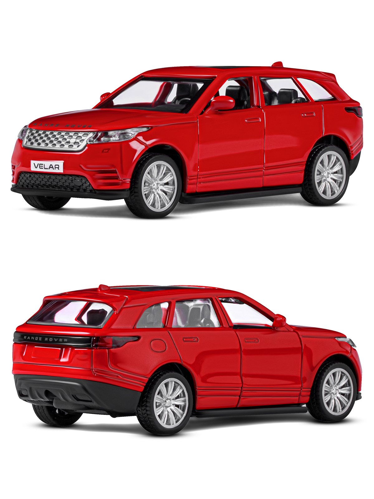 Внедорожник АВТОпанорама Land Rover Range Rover Velar 1:43 красный JB1200176 - фото 5