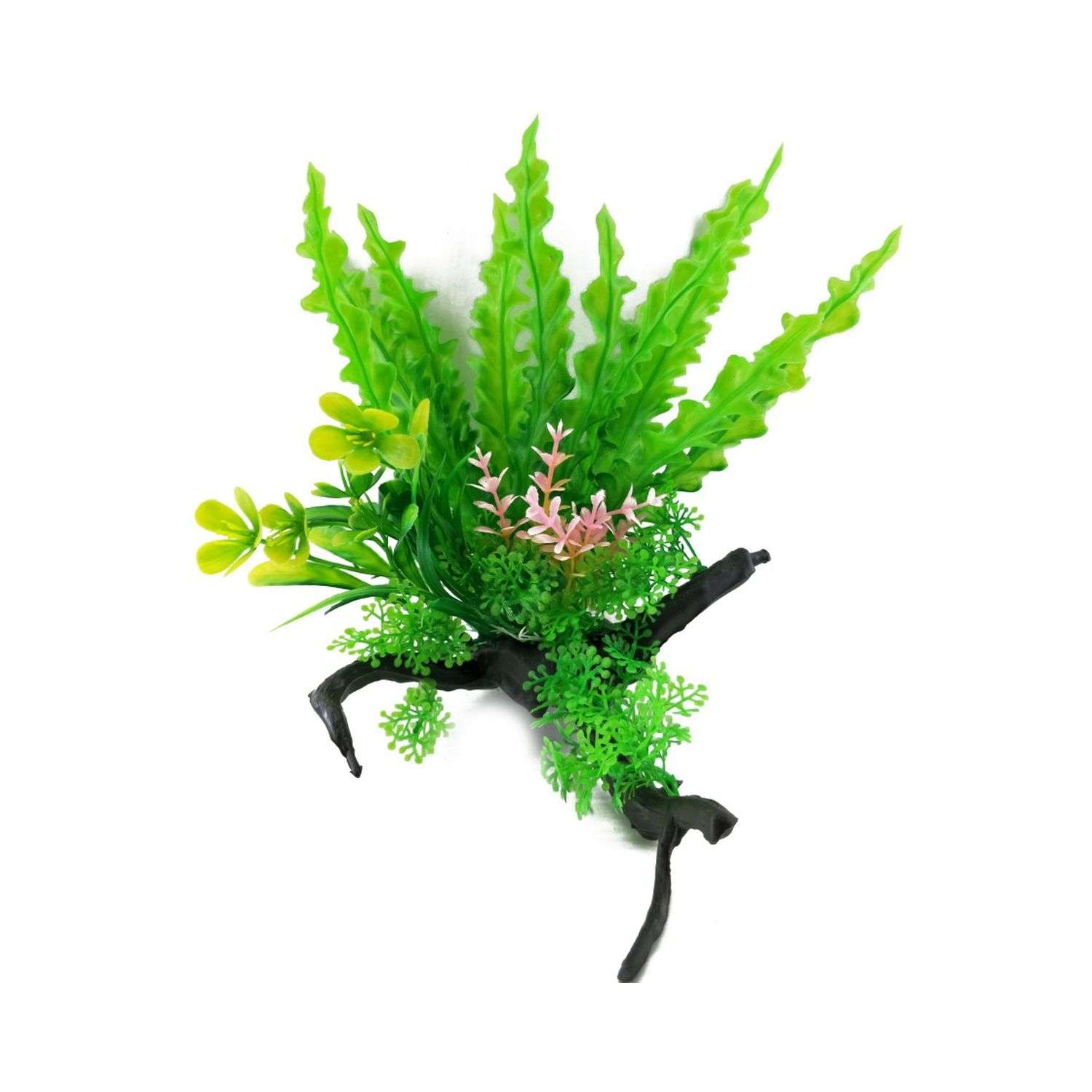 Аквариумное растение Rabizy искусственное с корягой 10х18 см - фото 2